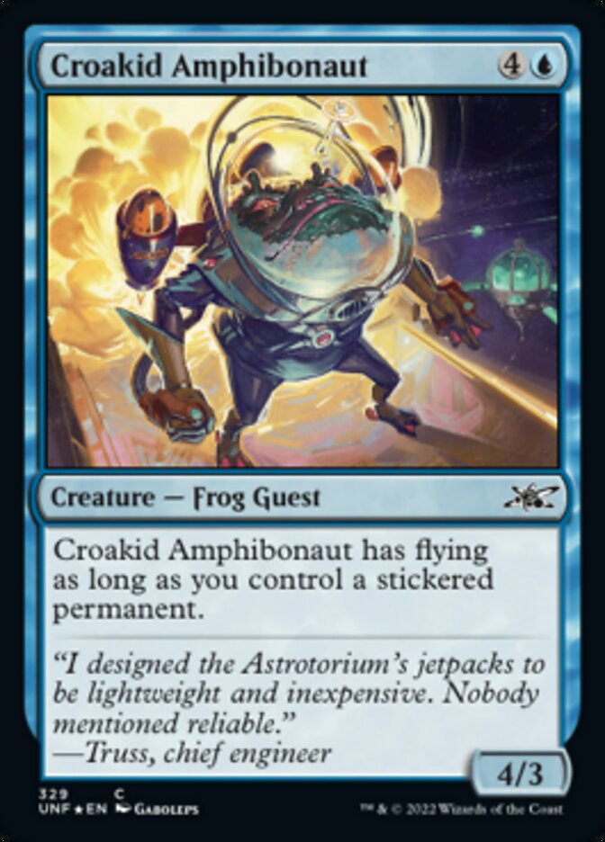 Croakid Amphibonaut (Galaxy Foil) [Unfinity] | Card Merchant Takapuna