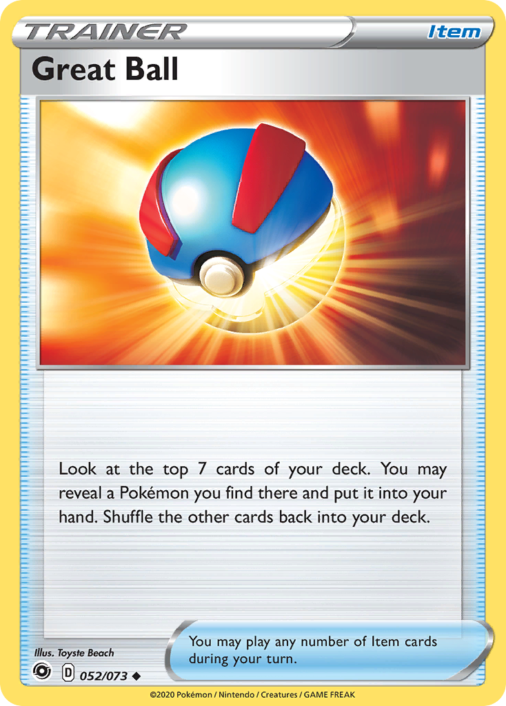 Great Ball (052/073) [Sword & Shield: Champion's Path] | Card Merchant Takapuna