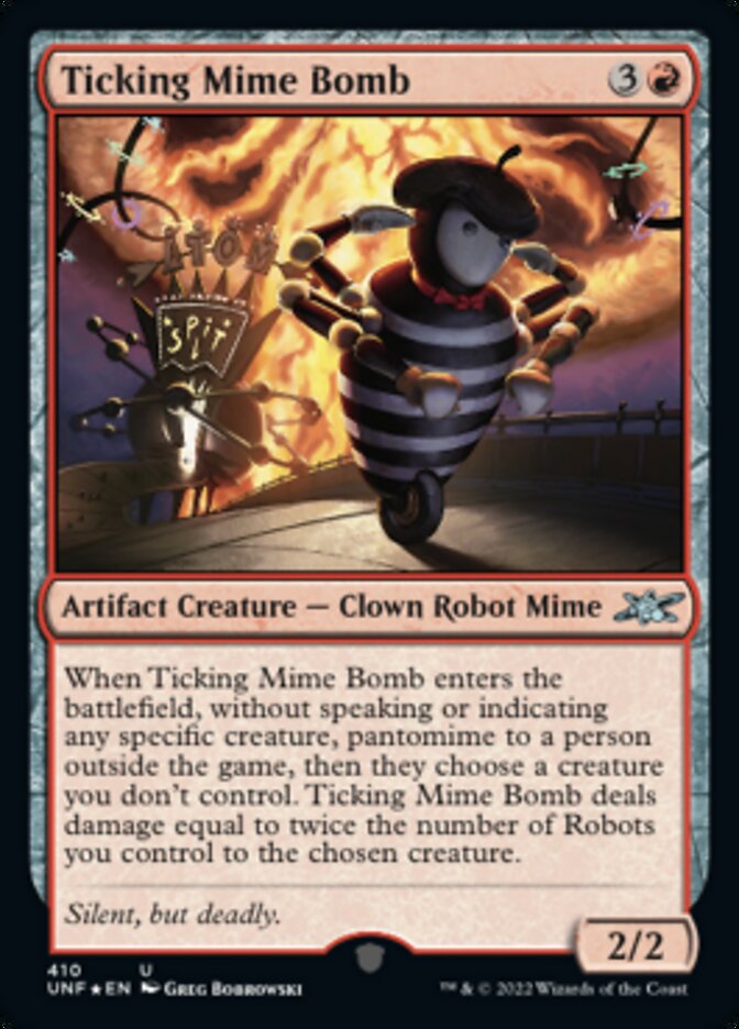 Ticking Mime Bomb (Galaxy Foil) [Unfinity] | Card Merchant Takapuna