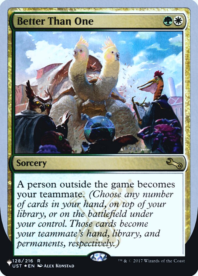 Better Than One (Unfinity Foil Edition) [The List] | Card Merchant Takapuna