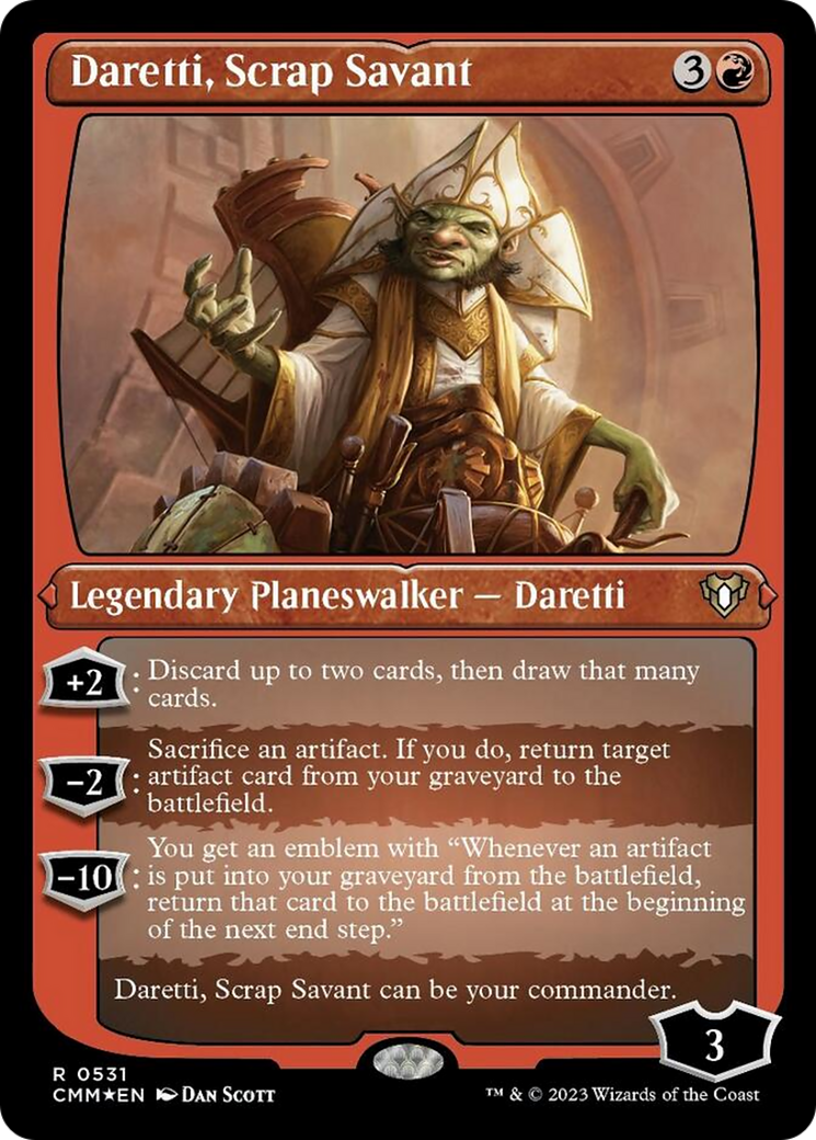 Daretti, Scrap Savant (Foil Etched) [Commander Masters] | Card Merchant Takapuna