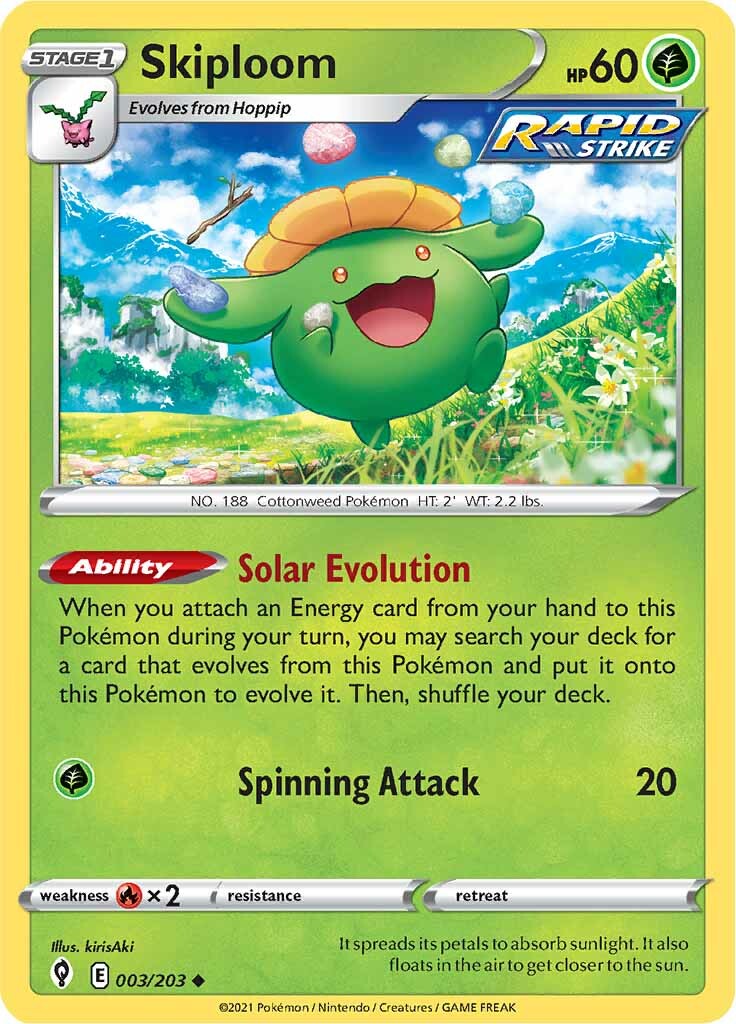 Skiploom (003/203) [Sword & Shield: Evolving Skies] | Card Merchant Takapuna