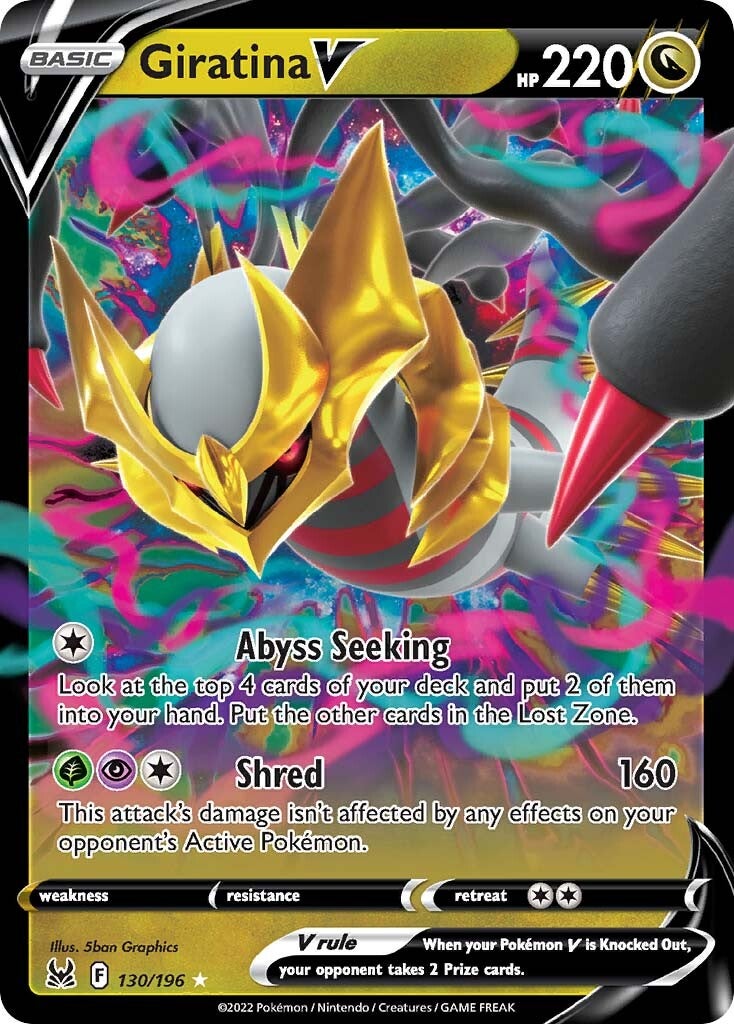 Giratina V (130/196) [Sword & Shield: Lost Origin] | Card Merchant Takapuna