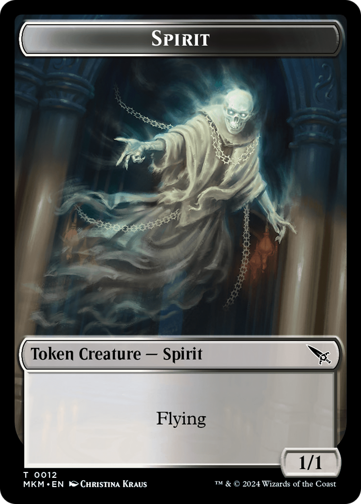 Detective // Spirit Double-Sided Token [Murders at Karlov Manor Tokens] | Card Merchant Takapuna