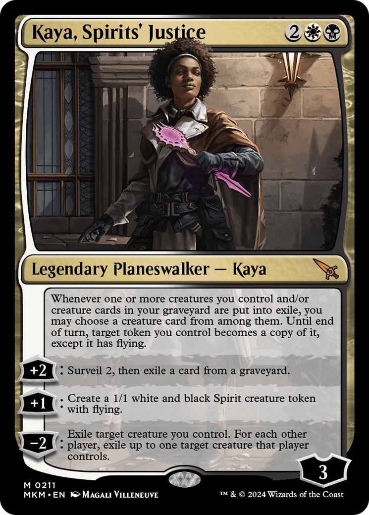 Kaya, Spirits' Justice [Murders at Karlov Manor] | Card Merchant Takapuna