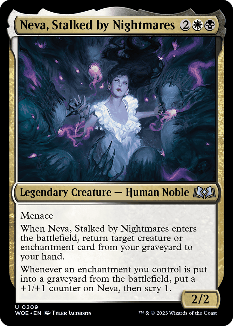 Neva, Stalked by Nightmares [Wilds of Eldraine] | Card Merchant Takapuna