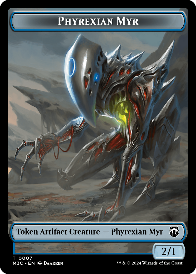 Phyrexian Myr (Ripple Foil) // Servo Double-Sided Token [Modern Horizons 3 Commander Tokens] | Card Merchant Takapuna