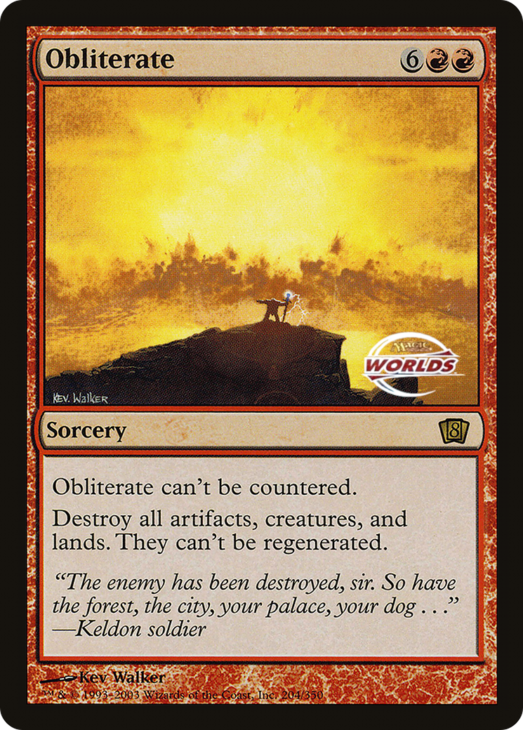 Obliterate (World Championship 2003) [Oversize Cards] | Card Merchant Takapuna