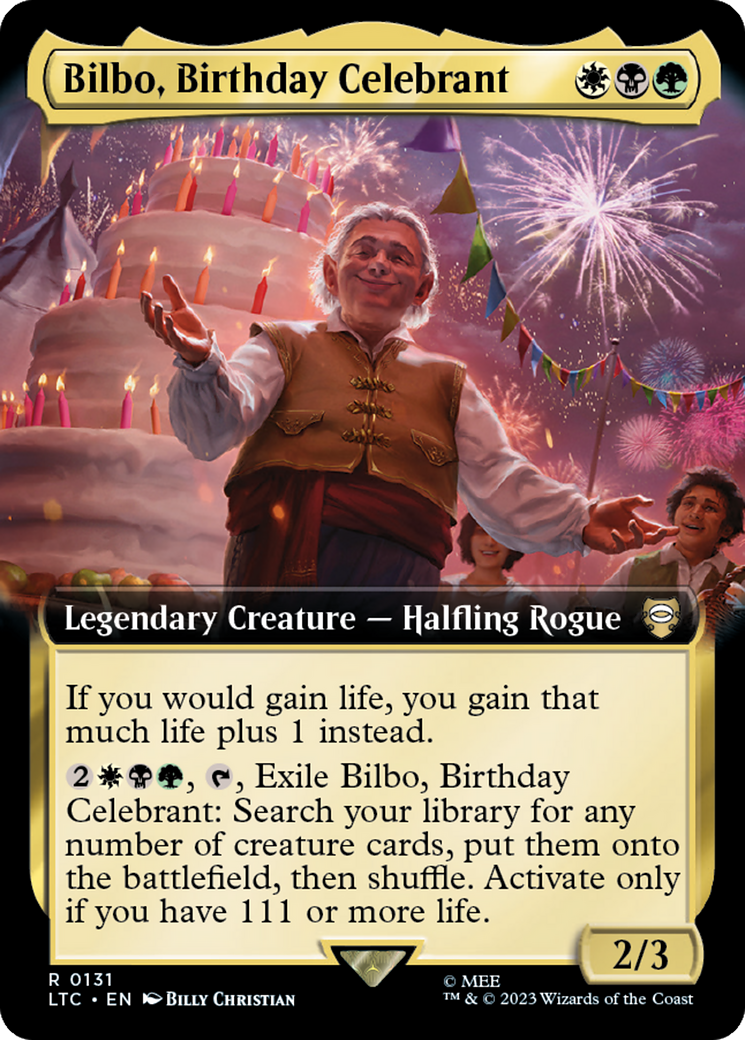 Bilbo, Birthday Celebrant (Extended Art) [The Lord of the Rings: Tales of Middle-Earth Commander] | Card Merchant Takapuna