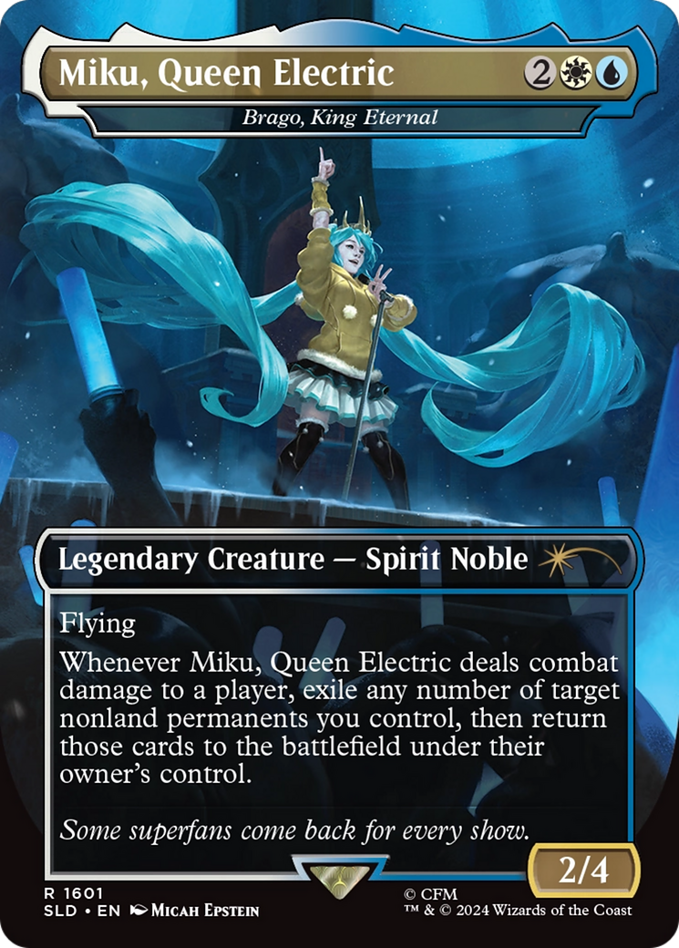 Miku, Queen Electric - Brago, King Eternal (Rainbow Foil) [Secret Lair Drop Series] | Card Merchant Takapuna