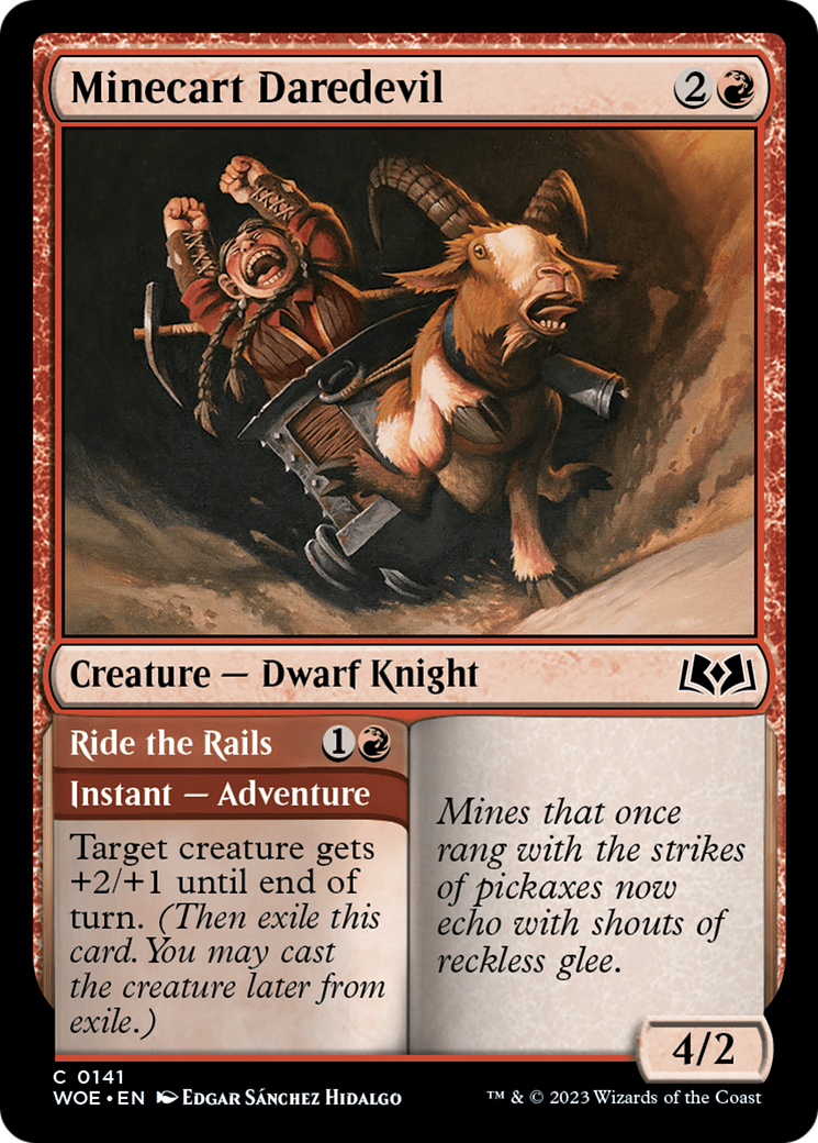 Minecart Daredevil // Ride the Rails [Wilds of Eldraine] | Card Merchant Takapuna