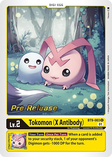 Tokomon (X Antibody) [BT9-003] [X Record Pre-Release Promos] | Card Merchant Takapuna