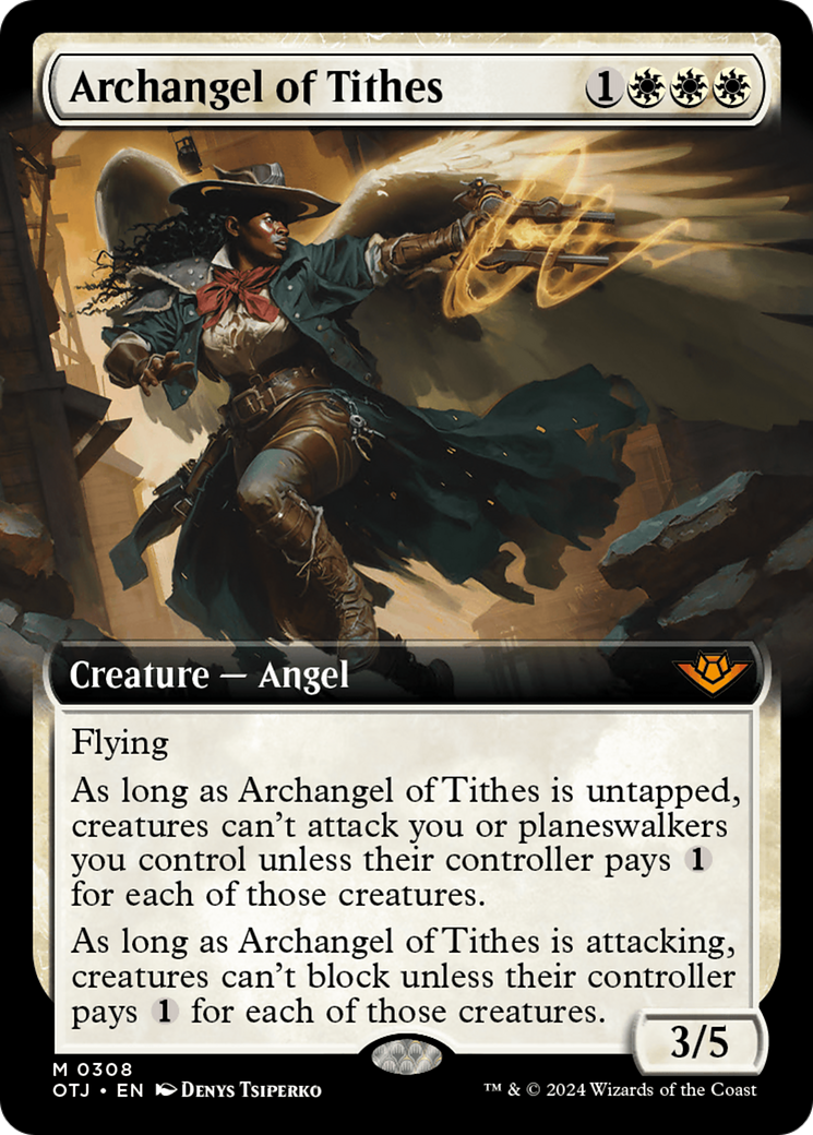 Archangel of Tithes (Extended Art) [Outlaws of Thunder Junction] | Card Merchant Takapuna