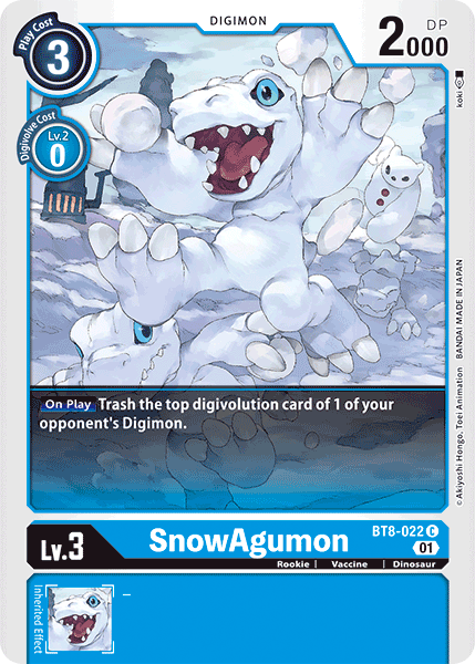 SnowAgumon [BT8-022] [New Awakening] | Card Merchant Takapuna