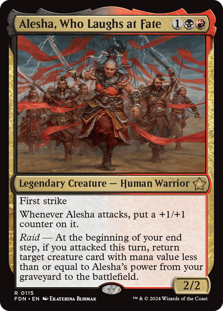 Alesha, Who Laughs at Fate [Foundations] | Card Merchant Takapuna