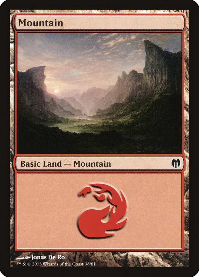 Mountain (36) [Duel Decks: Heroes vs. Monsters] | Card Merchant Takapuna