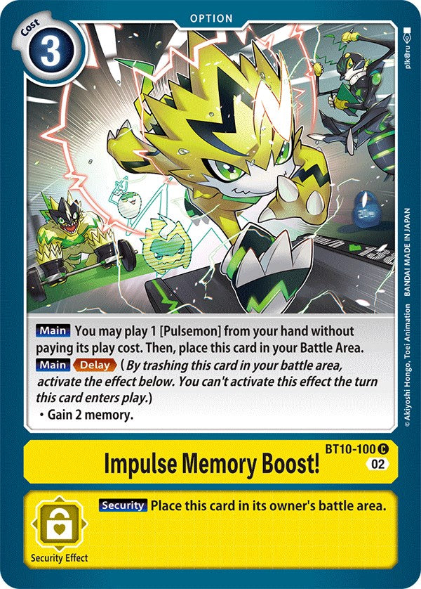 Impulse Memory Boost! [BT10-100] [Xros Encounter] | Card Merchant Takapuna