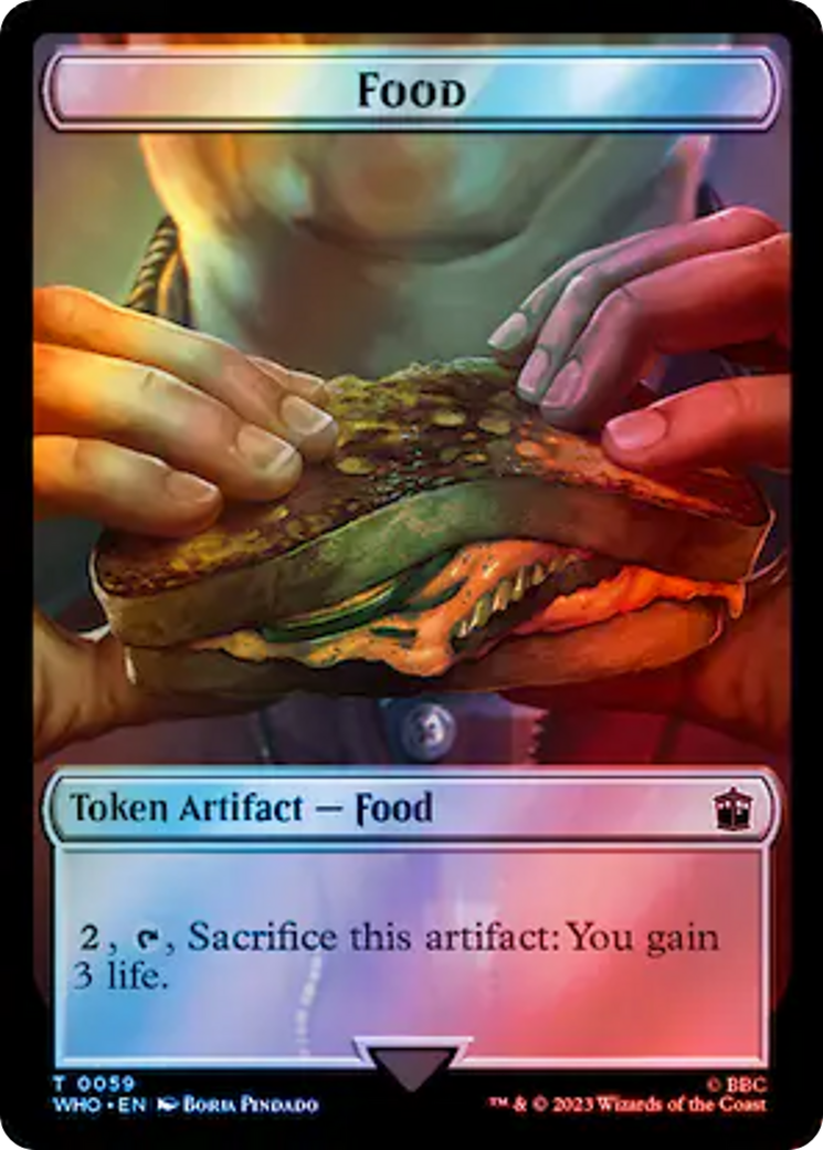 Alien Angel // Food (0059) Double-Sided Token (Surge Foil) [Doctor Who Tokens] | Card Merchant Takapuna