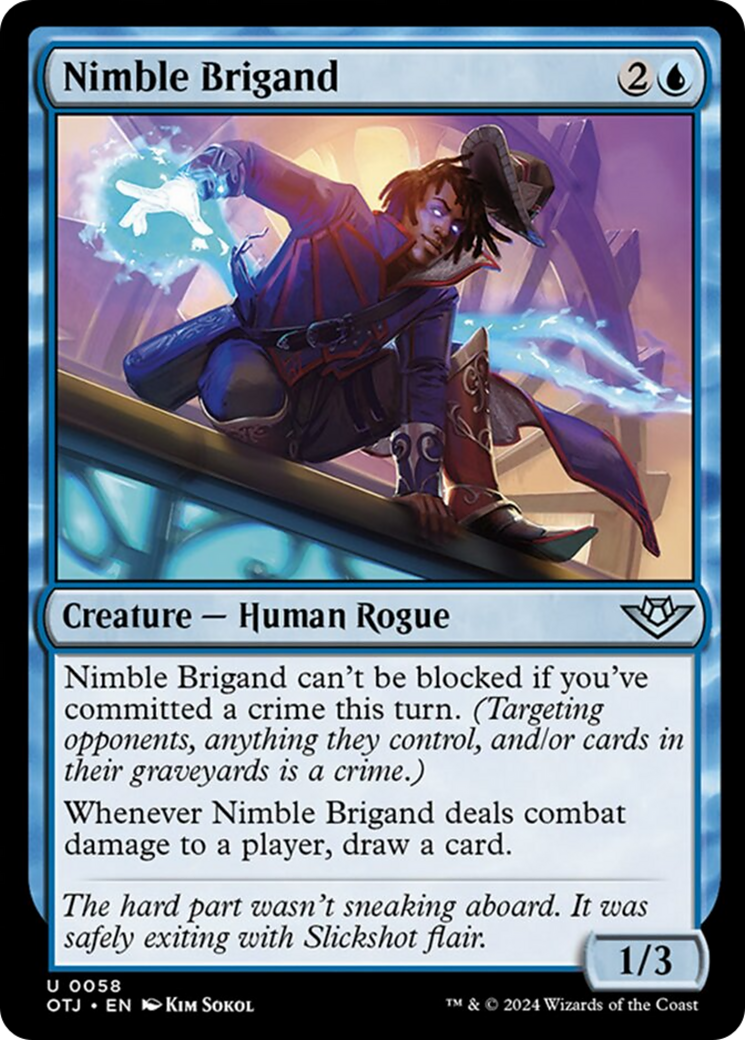 Nimble Brigand [Outlaws of Thunder Junction] | Card Merchant Takapuna