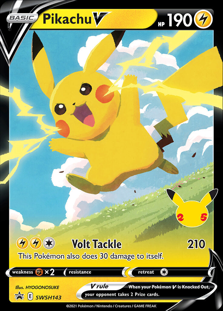 Pikachu V (SWSH143) (Celebrations) [Sword & Shield: Black Star Promos] | Card Merchant Takapuna