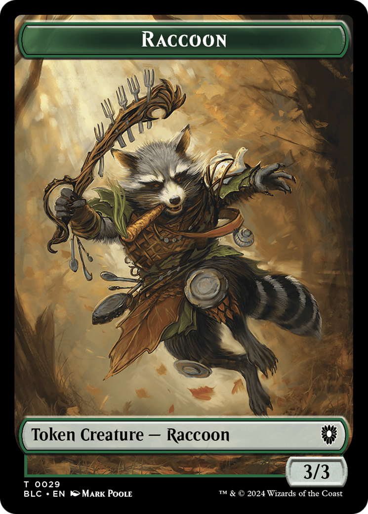 Rat // Raccoon Double-Sided Token [Bloomburrow Commander Tokens] | Card Merchant Takapuna