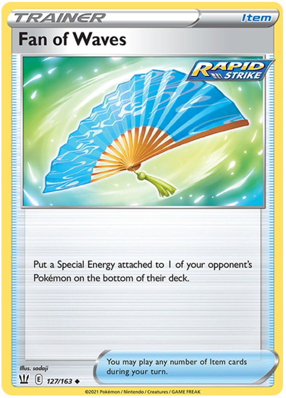 Fan of Waves (127/163) [Sword & Shield: Battle Styles] | Card Merchant Takapuna