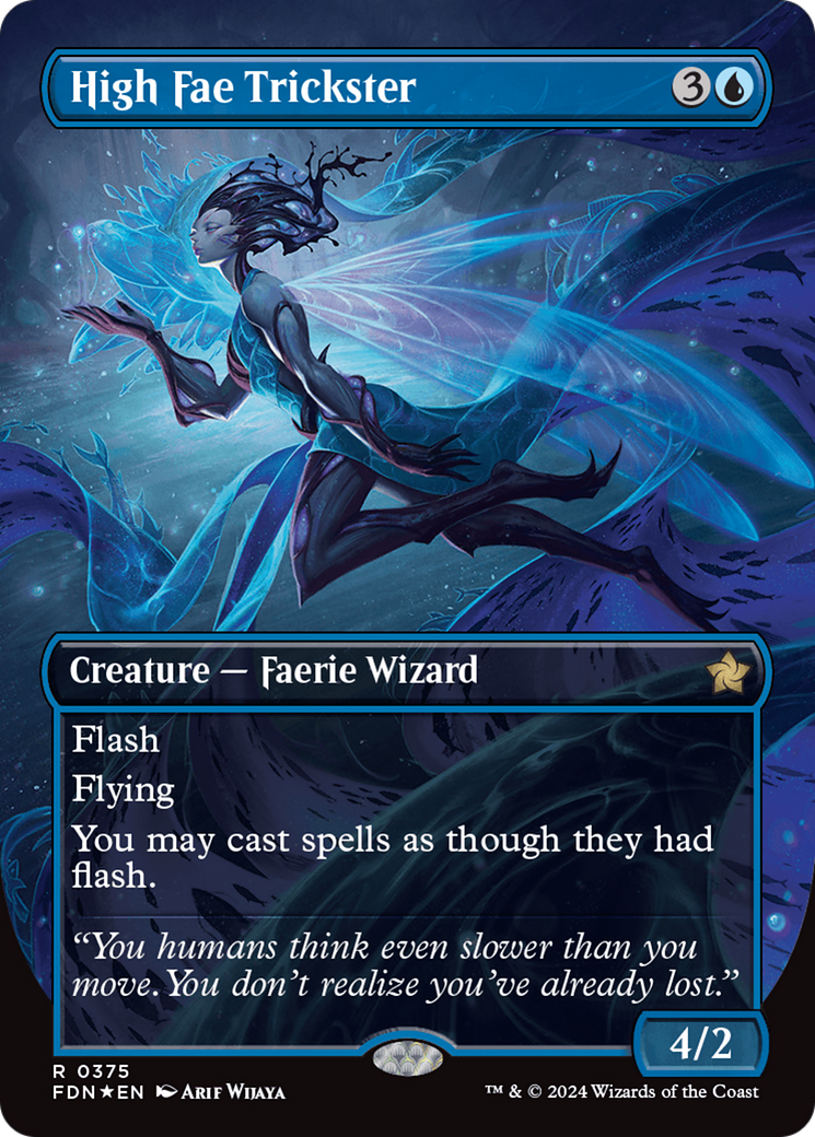 High Fae Trickster (Borderless) (Mana Foil) [Foundations] | Card Merchant Takapuna