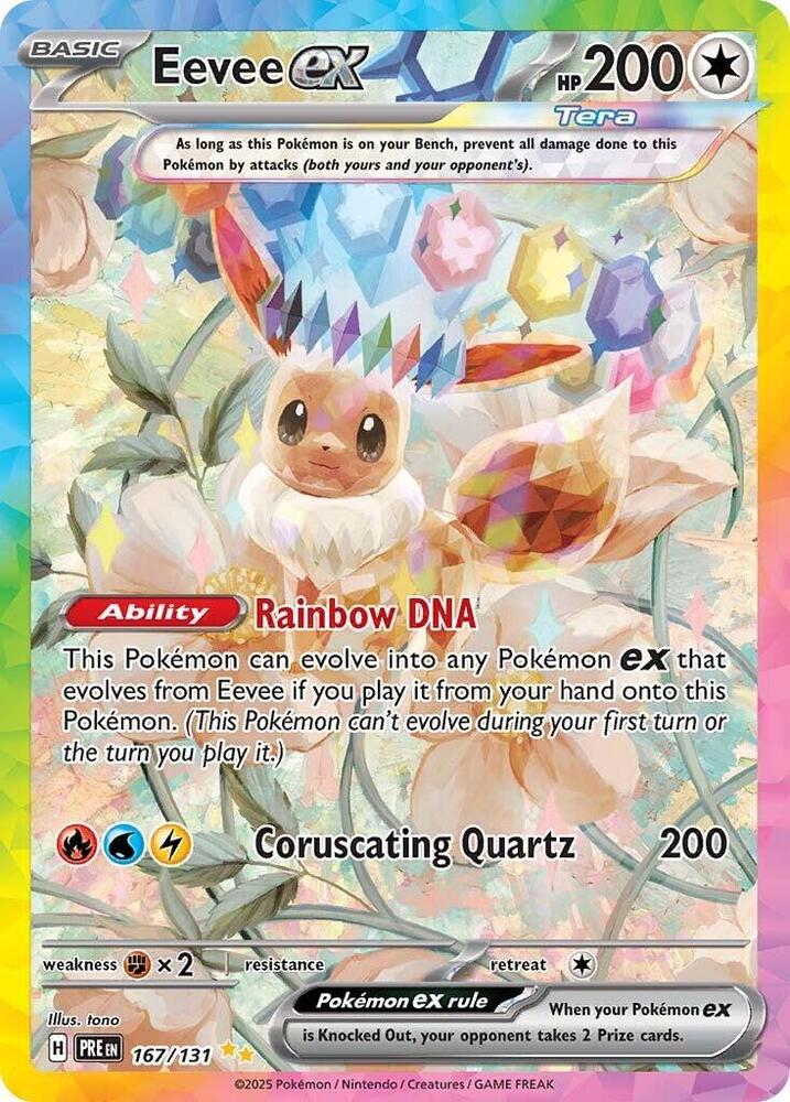 Eevee ex (167/131) [Scarlet & Violet: Prismatic Evolutions] | Card Merchant Takapuna