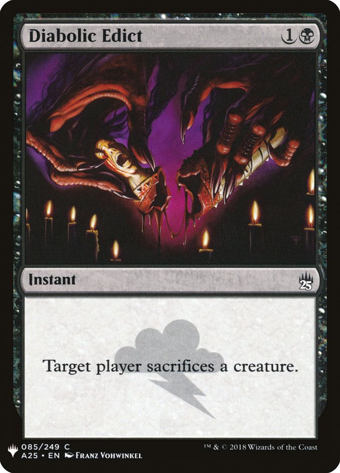 Diabolic Edict [Mystery Booster] | Card Merchant Takapuna