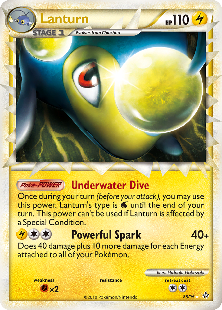 Lanturn (86/95) [HeartGold & SoulSilver: Unleashed] | Card Merchant Takapuna