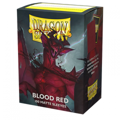 Dragon Shield - Box 100 - Blood Red MATTE | Card Merchant Takapuna