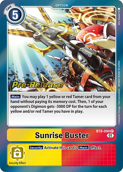 Sunrise Buster [BT9-099] [X Record Pre-Release Promos] | Card Merchant Takapuna