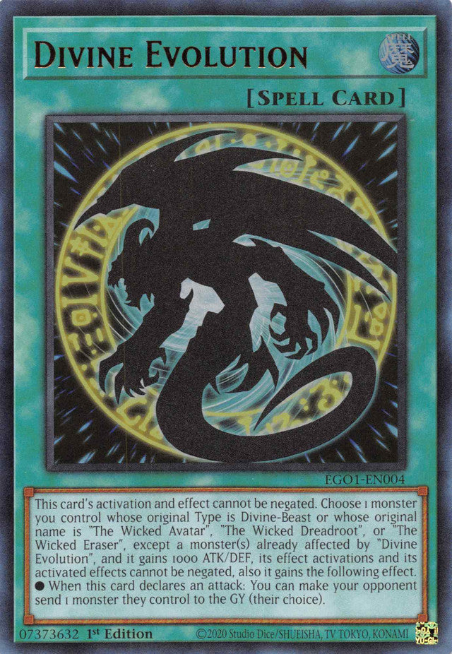 Divine Evolution [EGO1-EN004] Ultra Rare | Card Merchant Takapuna