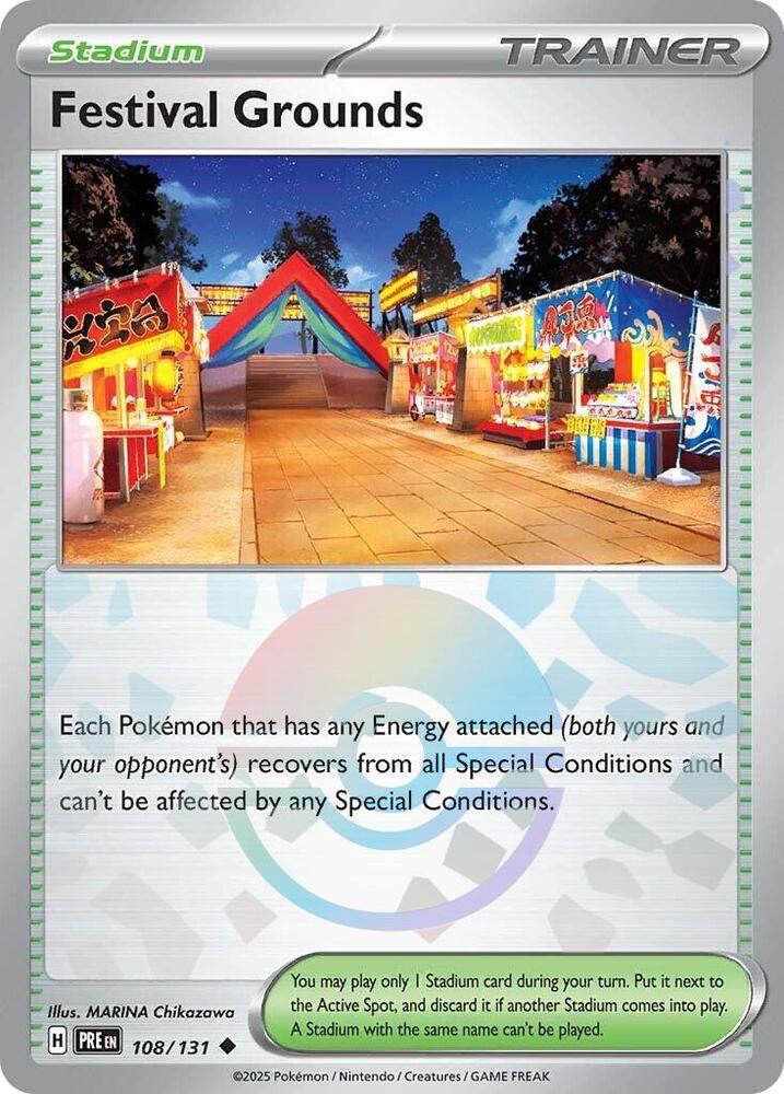 Festival Grounds (108/131) (Poke Ball Pattern) [Scarlet & Violet: Prismatic Evolutions] | Card Merchant Takapuna