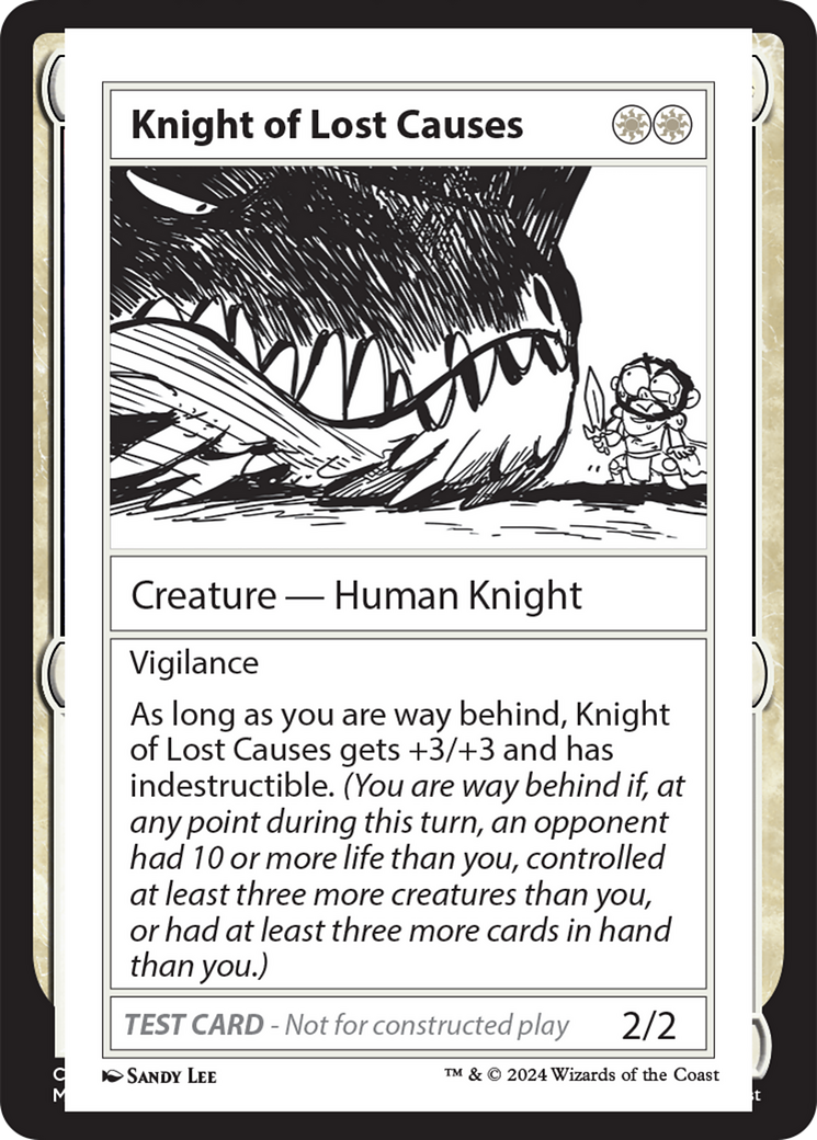 Knight of Lost Causes [Mystery Booster 2 Playtest Cards] | Card Merchant Takapuna