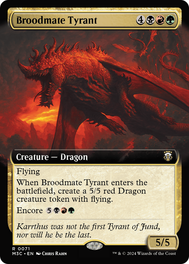 Broodmate Tyrant (Extended Art) [Modern Horizons 3 Commander] | Card Merchant Takapuna