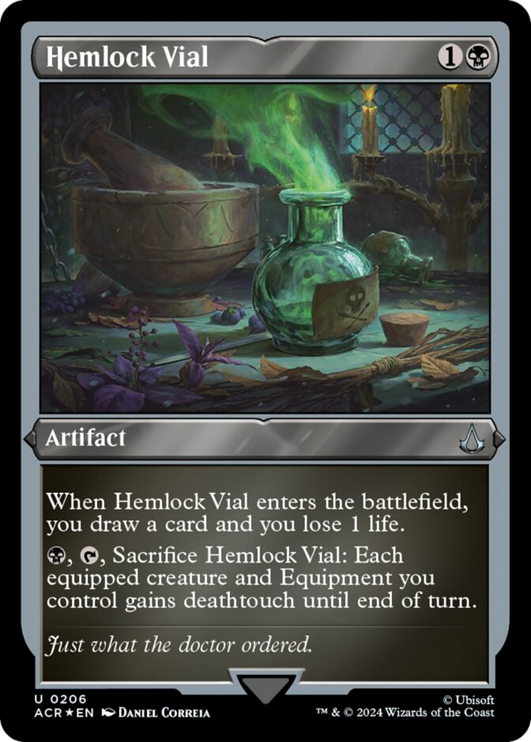 Hemlock Vial (Foil Etched) [Assassin's Creed] | Card Merchant Takapuna