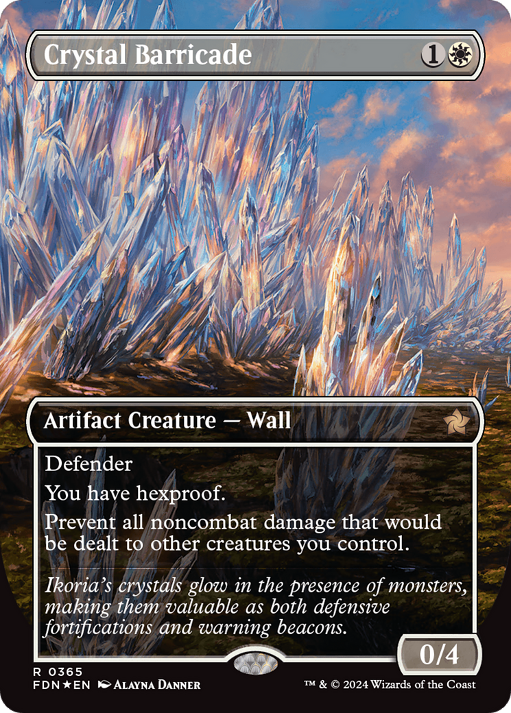 Crystal Barricade (Borderless) (Mana Foil) [Foundations] | Card Merchant Takapuna