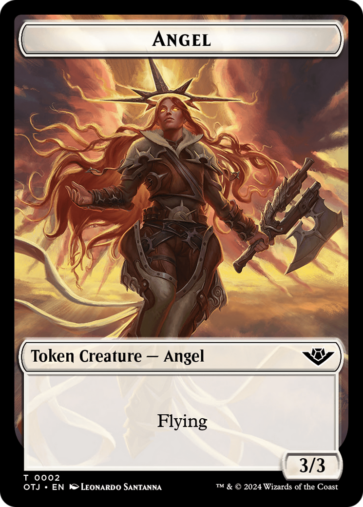 Angel Token [Outlaws of Thunder Junction Tokens] | Card Merchant Takapuna