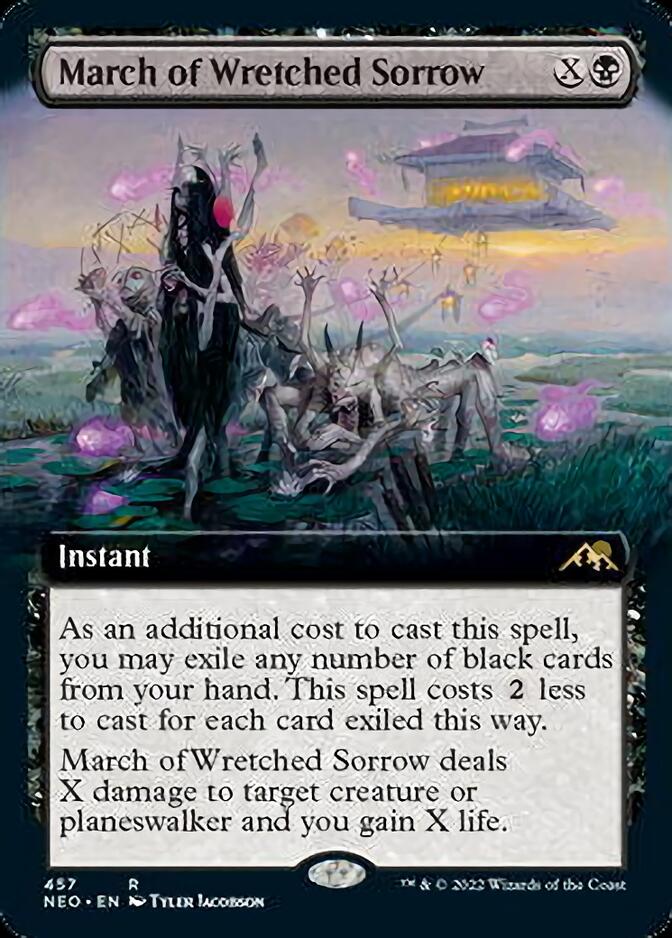 March of Wretched Sorrow (Extended Art) [Kamigawa: Neon Dynasty] | Card Merchant Takapuna