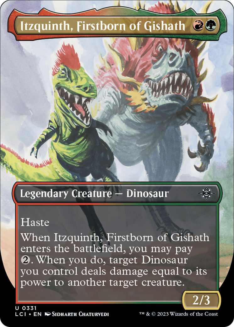 Itzquinth, Firstborn of Gishath (Borderless) [The Lost Caverns of Ixalan] | Card Merchant Takapuna