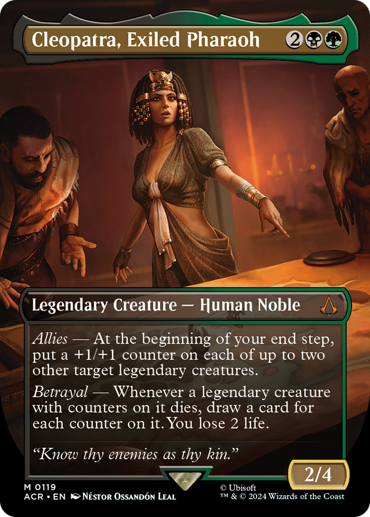 Cleopatra, Exiled Pharaoh (Borderless) [Assassin's Creed] | Card Merchant Takapuna