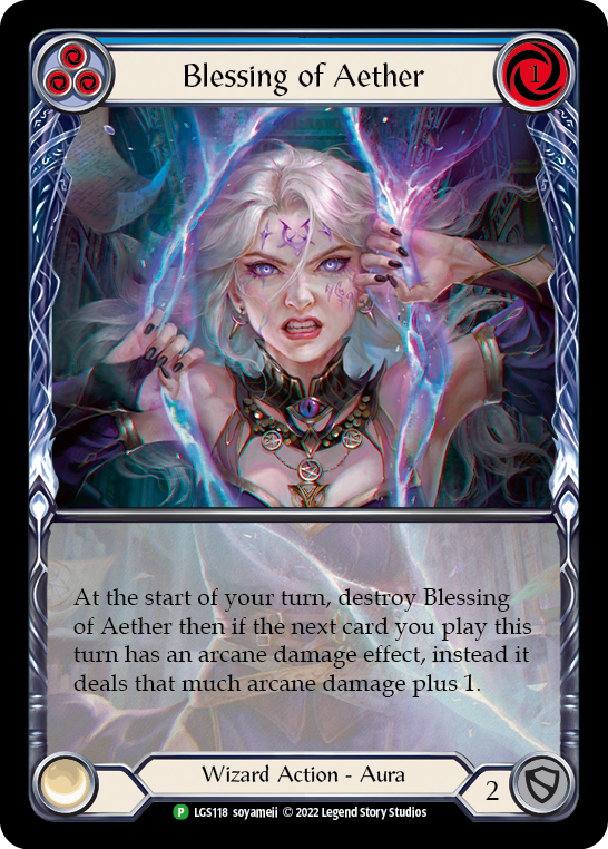 Blessing of Aether (Blue) [LGS118] (Promo)  Rainbow Foil | Card Merchant Takapuna