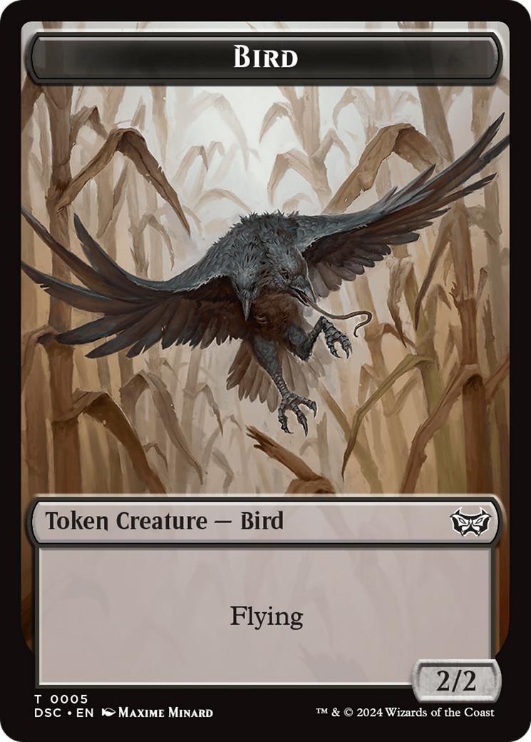 Demon // Bird Double-Sided Token [Duskmourn: House of Horror Commander Tokens] | Card Merchant Takapuna