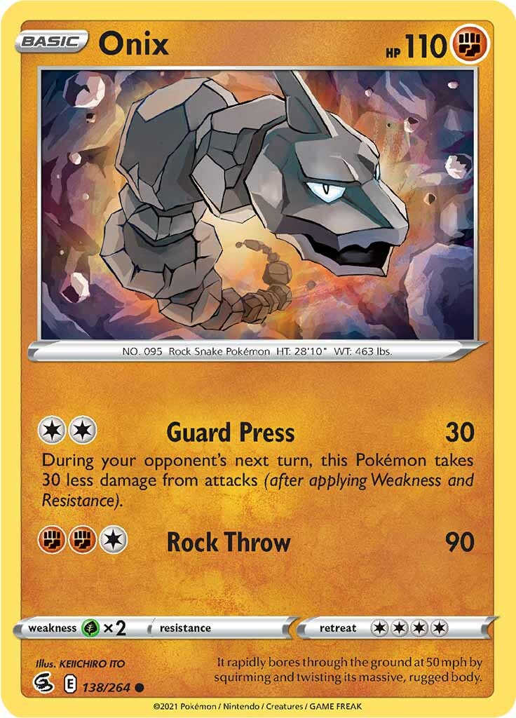 Onix (138/264) [Sword & Shield: Fusion Strike] | Card Merchant Takapuna