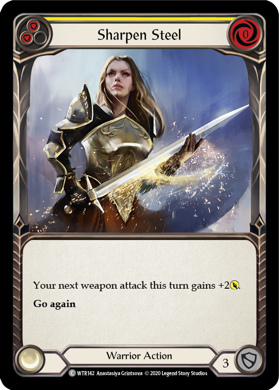 Sharpen Steel (Yellow) [U-WTR142] (Welcome to Rathe Unlimited)  Unlimited Normal | Card Merchant Takapuna