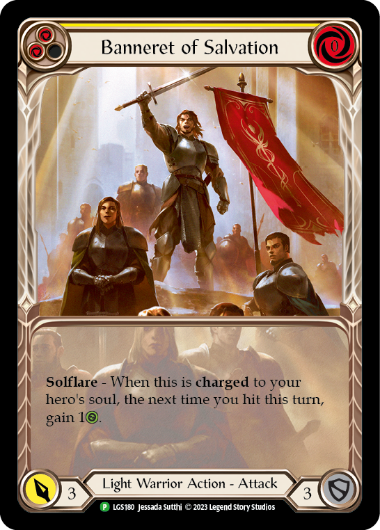 Banneret of Salvation (Extended Art) [LGS180] (Promo)  Rainbow Foil | Card Merchant Takapuna