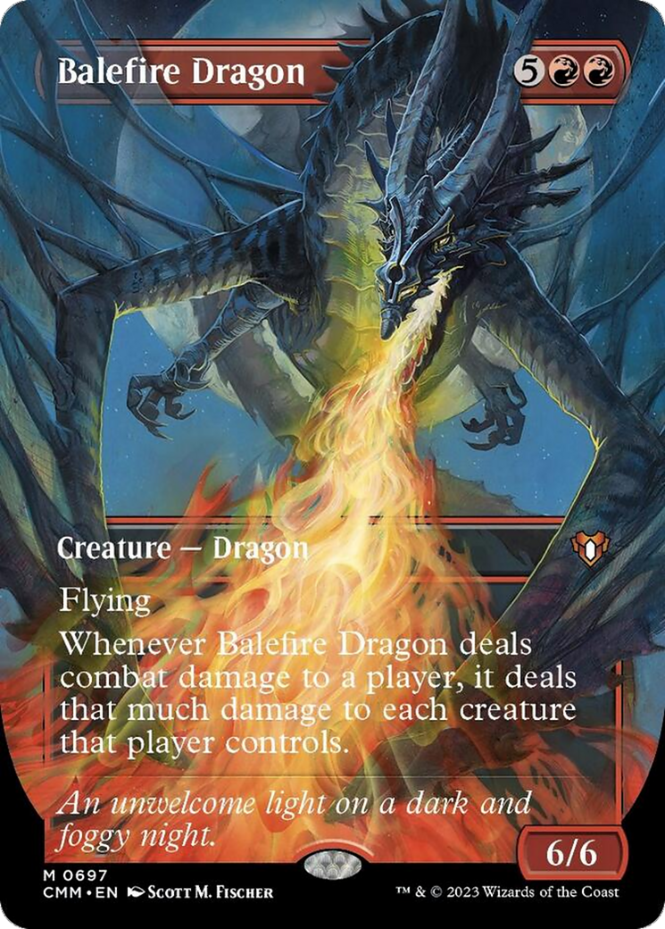 Balefire Dragon (Borderless Alternate Art) [Commander Masters] | Card Merchant Takapuna