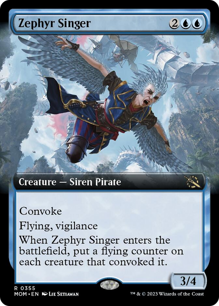 Zephyr Singer (Extended Art) [March of the Machine] | Card Merchant Takapuna