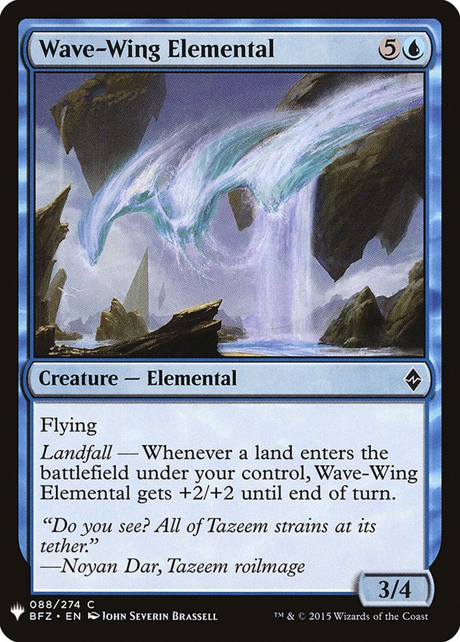 Wave-Wing Elemental [Mystery Booster] | Card Merchant Takapuna